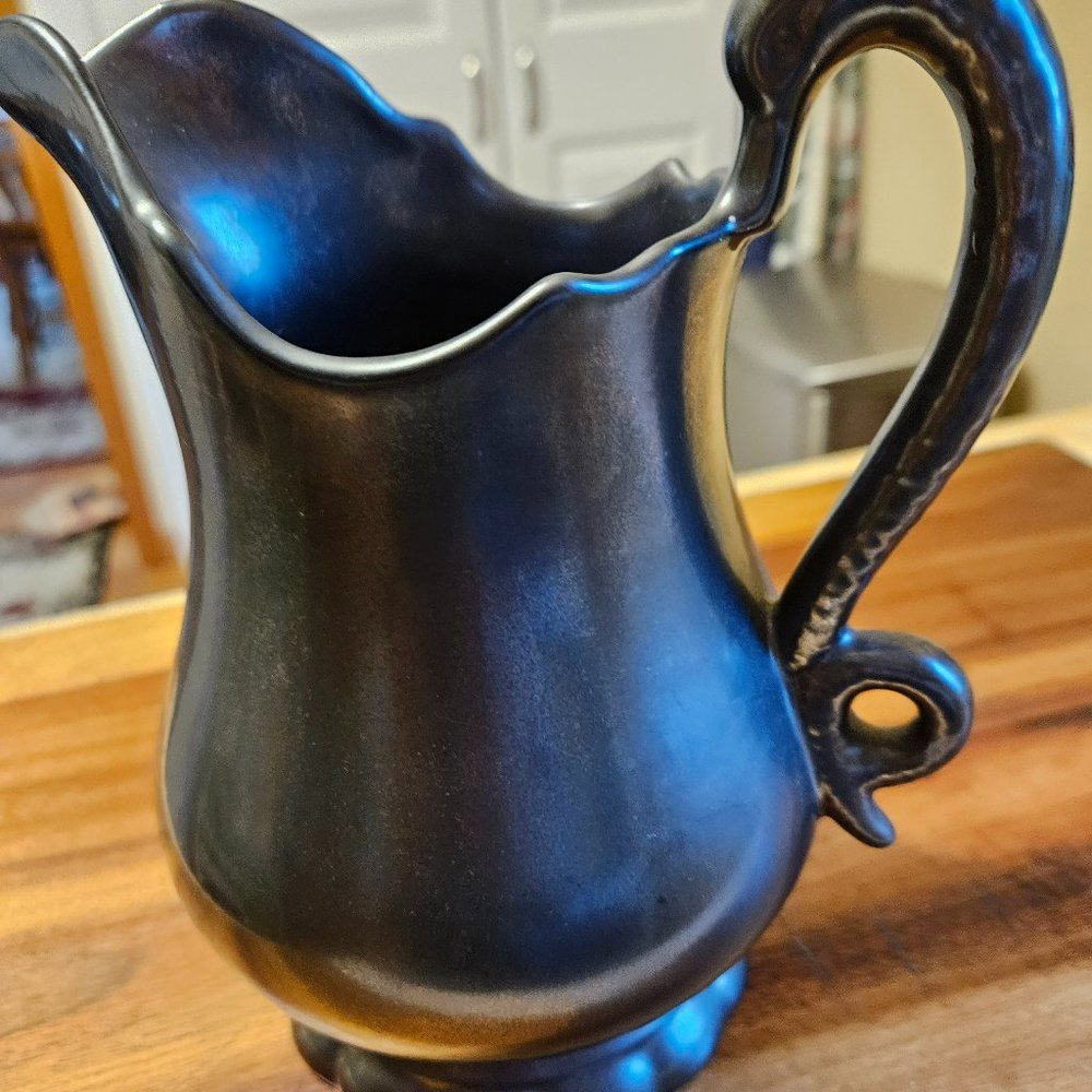 Beswick England 1859 pitcher with swan handle 8 inches